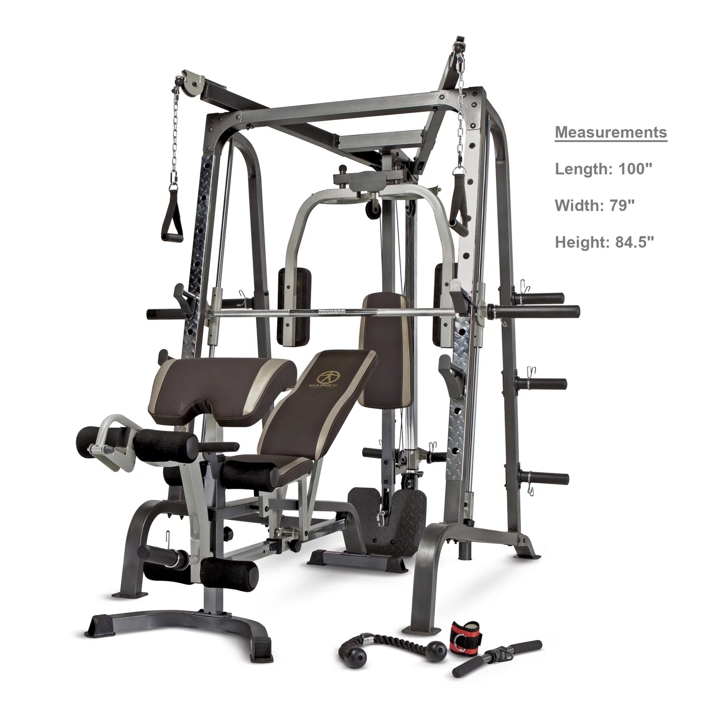 Diamond Elite Olympic Smith Cage Machine, Plate Loaded Home Gym Total Body Workout Machine (MD-9010G)